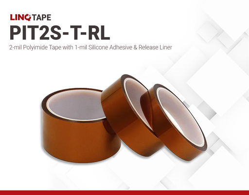 PIT2S-T-RL | 2mil Polyimide (Kapton) Tape | Thin Silicone Adhesive with Release Liner