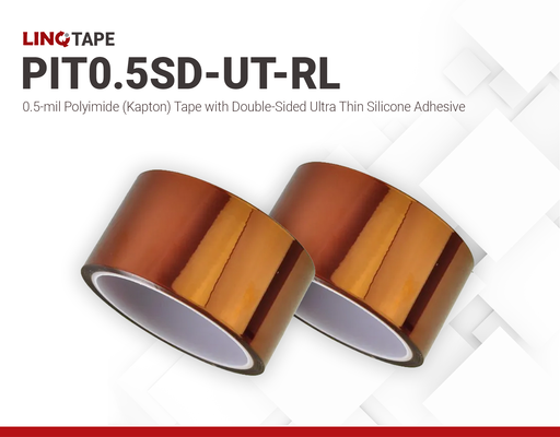 PIT0.5SD-UT-RL | 0.5-mil Polyimide (Kapton) Tape with Double sided Ultra-Thin Silicone Adhesive on